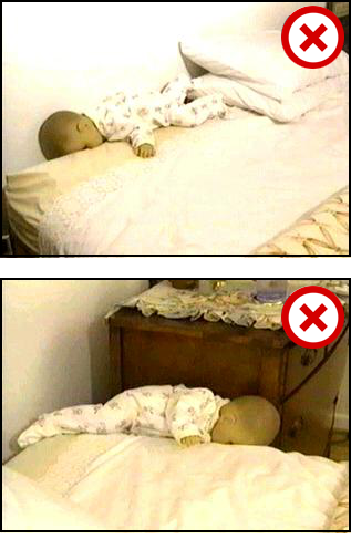 Adult beds are dangerous for babies to sleep Adult beds are dangerous for babies to sleep